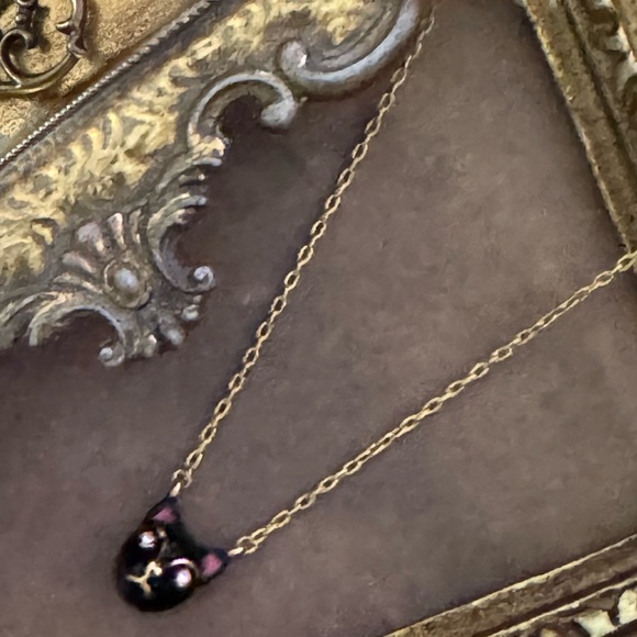 KATE SPADE • Black House Cat Mini Pendant Necklace - Picture 4 of 4
